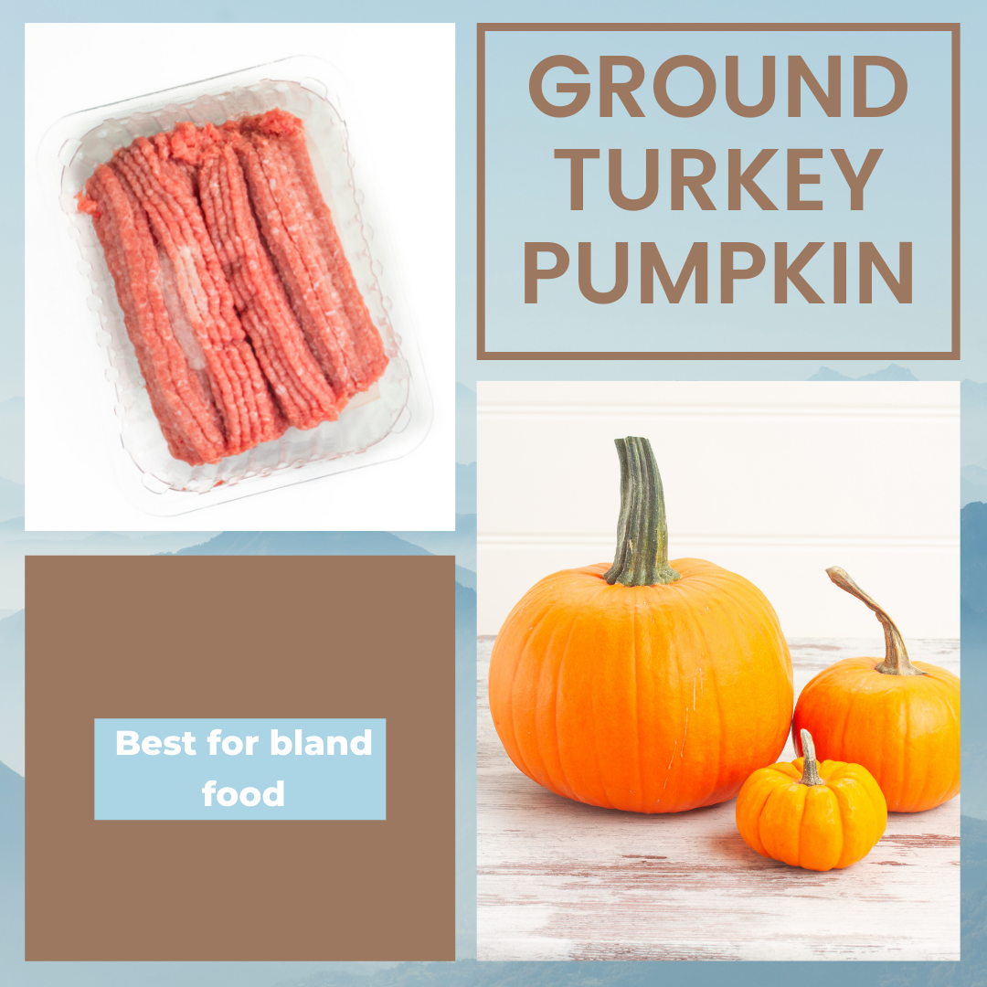 Ground turkey and pumpkin for outlet dogs